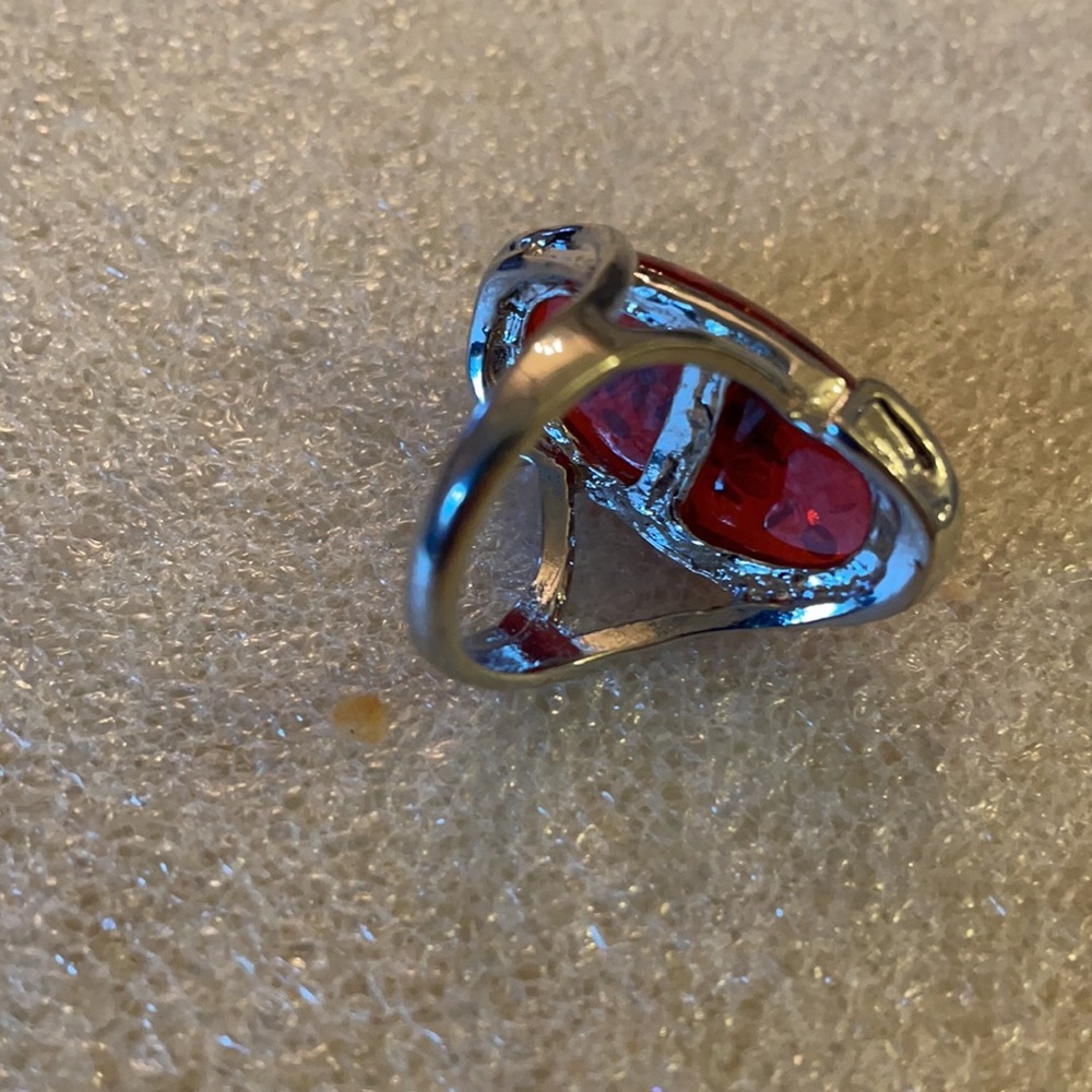 Vintage Silver Baltic Amber Ring - image 2